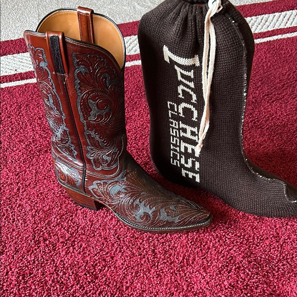 Lucchese Men's Brown Leather Boots